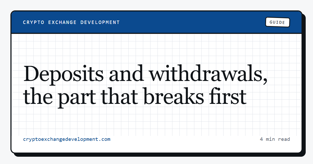 Deposits and withdrawals, the part that breaks first