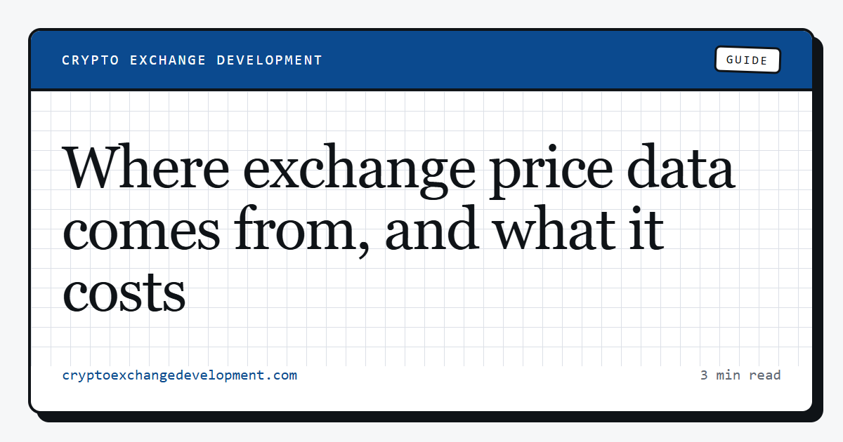 Where exchange price data comes from, and what it costs